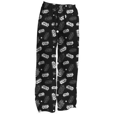 Pantalón de pijama Mad Engine Star Wars con logo y naves negro talla M