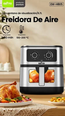 Freidora De Aire Ewtto Ew-h805, Gran Capacidad De 6.7 L