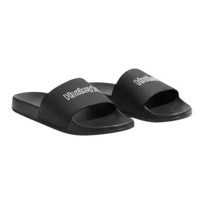 Sandalias Hurley Hombre Negras Chanclas Playeras Descanso Tipo Slide Confort Ligeras Originales