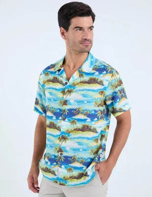 Camisa casual Costavana manga corta para hombre