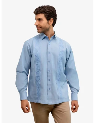 Guayabera manga larga manchester para hombre