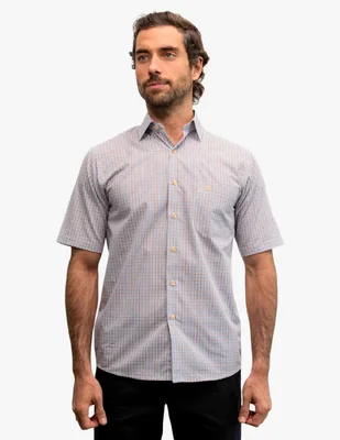 Camisa casual manchester manga corta para hombre