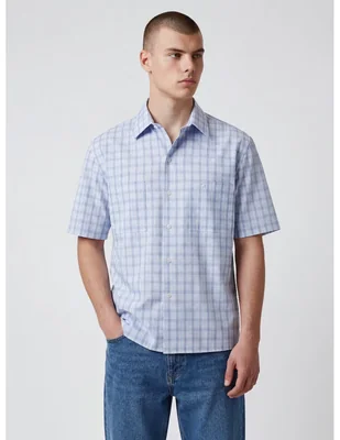 Camisa casual manchester manga corta para hombre