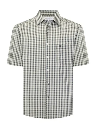 Camisa casual manchester manga corta para hombre