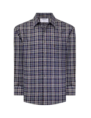 Camisa casual manchester de algodón manga larga para hombre