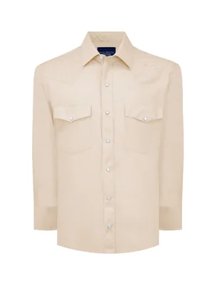 Camisa casual manchester de algodón manga larga para hombre