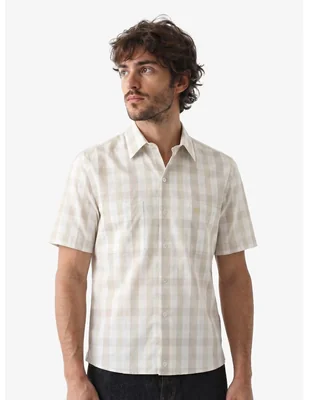 Camisa casual manchester manga corta para hombre