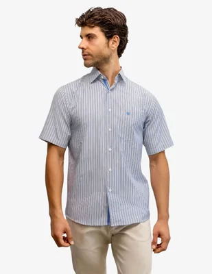 Camisa casual manchester manga corta para hombre