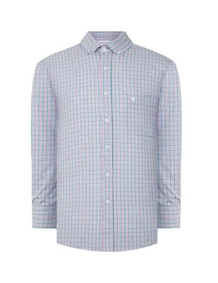 Camisa casual manchester de algodón manga larga para hombre