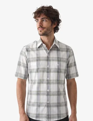 Camisa casual manchester manga corta para hombre