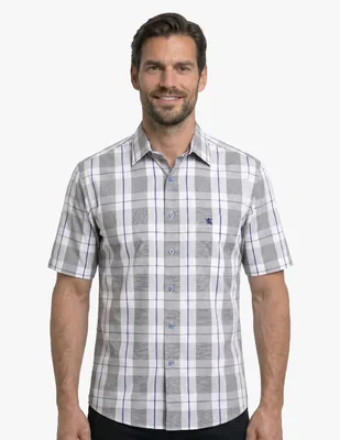Camisa casual manchester manga corta para hombre