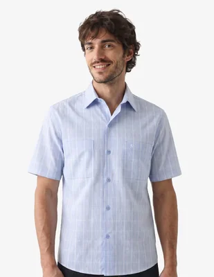 Camisa casual manchester manga corta para hombre