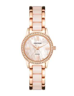 Reloj armitron rose gold collection para mujer 755714bmrg