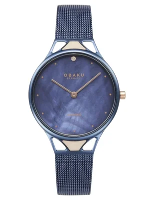 Reloj Obaku Denmark Pergament Marine para mujer V302LXLLML