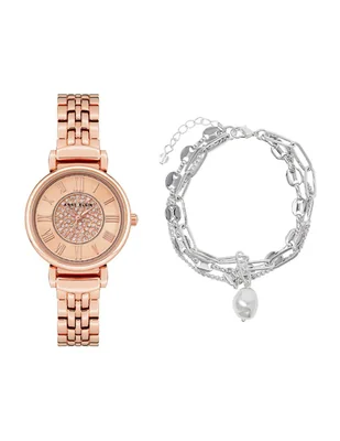 Reloj Anne Klein Rose Gold Collection para mujer AK02123BOXRG