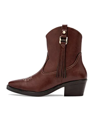 Bota cowboy al tobillo green love para mujer
