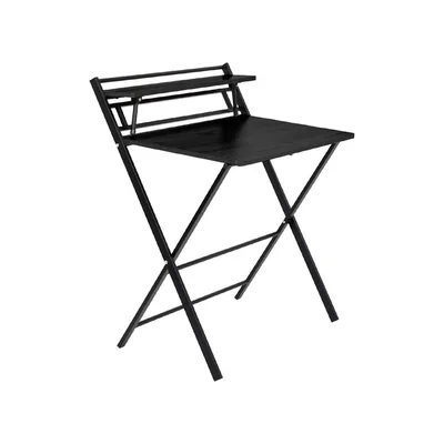 Ilios Innova | Escritorio Plegable Minimalista color Negro Con Repisa