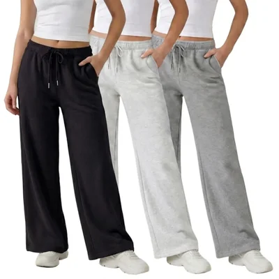 PANTALONES Common Stitch de Forro Polar Pierna Ancha - Pack de 3