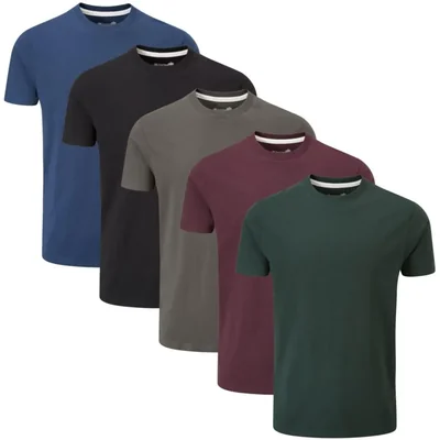 Camiseta Charles Wilson Talla Media Pack de 5 Colores Oscuros Clásicos