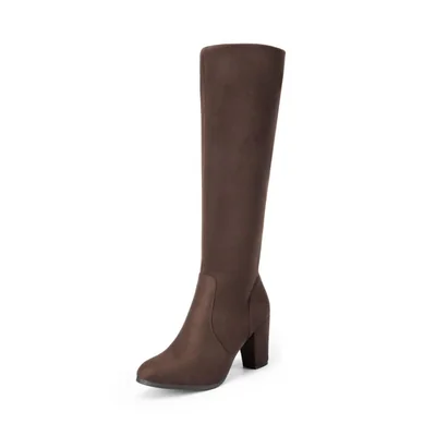 BOTAS DREAM PAIRS de caña alta 44 cm color marrón oscuro talla 10
