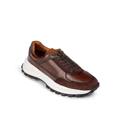 Tenis Casual en Piel Brantano Café para Hombre