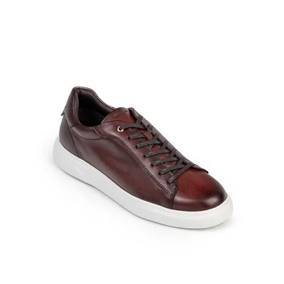 Tenis Casual en Piel Brantano Café para Hombre