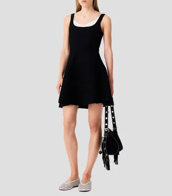 Vestido corto negro Mujer