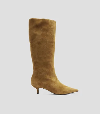 Botas con tacón bajo delgado Mujer