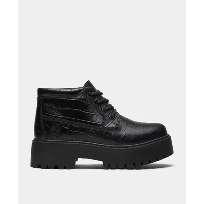 Bota con plataforma Stone Street para Mujer, Negro