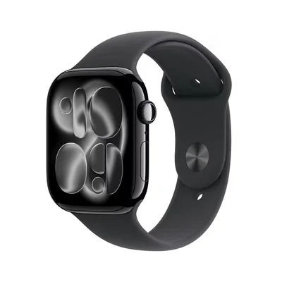 Apple Watch Series 11 (GPS + Celular) 46mm Aluminio Negro Azabache + Correa Deportiva Negra - Talla M/L