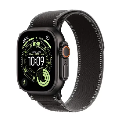Apple Watch Ultra 3 (GPS + Celular) 49mm Titanio Negro + Correa Trail Negro Carbon - Talla M/L