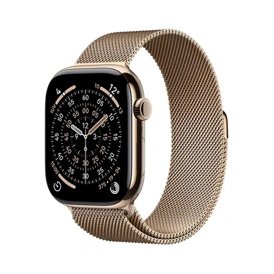 Apple Watch Series 11 (GPS + Celular) 46mm Titanio Oro + Correa Milanese Color Oro - Talla S/M