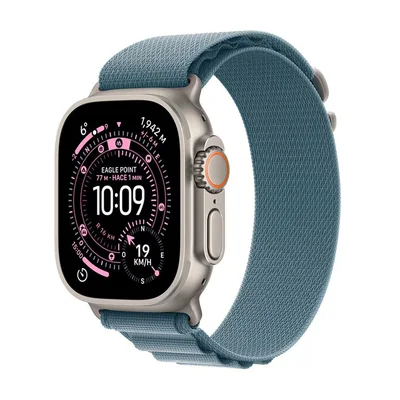 Apple Watch Ultra 3 (GPS + Celular) 49mm Titanio Natural + Correa Alpine Azul Claro - Talla S