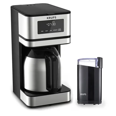 Krups Cafetera de Goteo y Molino de Café 12 Tazas