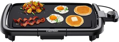 Plancha Eléctrica Chefman con Control de Temperatura Extraíble - Venta Internacional