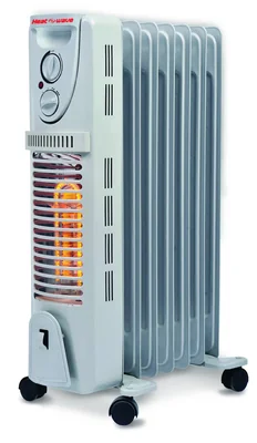 Heatwave Calefactor Eléctrico De Radiador Relleno De Aceite Y Tubo De Halógeno Hr2157