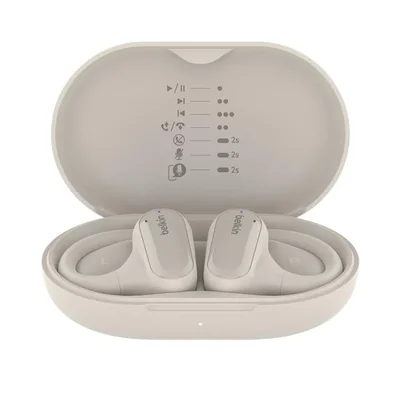 Audífonos belkin bluetooth soundform clear fit beige