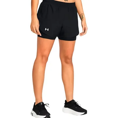 Short under armour mujer fly by 2in1 short negro 1382440001