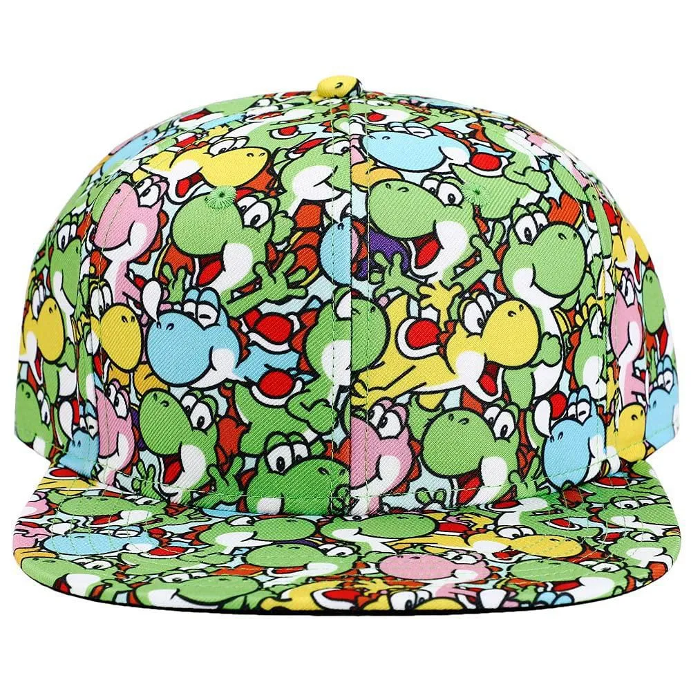 Gorra Snapback Bioworld Super Mario Yoshi Azul