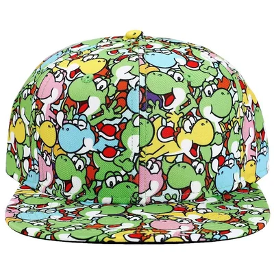 Gorra Snapback Bioworld Super Mario Yoshi Azul