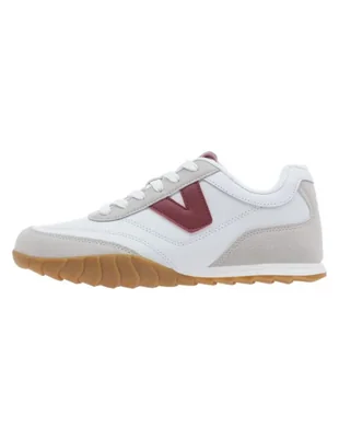 Tenis Casual Victoria Domeny V color Blanco/Rojo para Mujer
