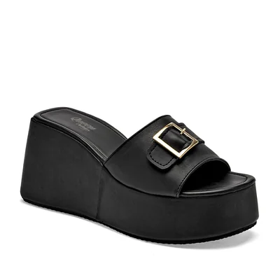 Queen Sandalia Plataforma Negro Para Mujer Cod.140784