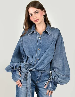 Blusa manga larga para mujer