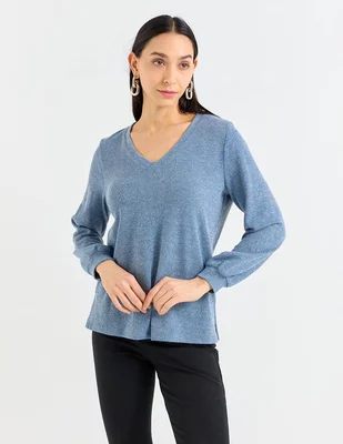 Blusa manga larga para mujer