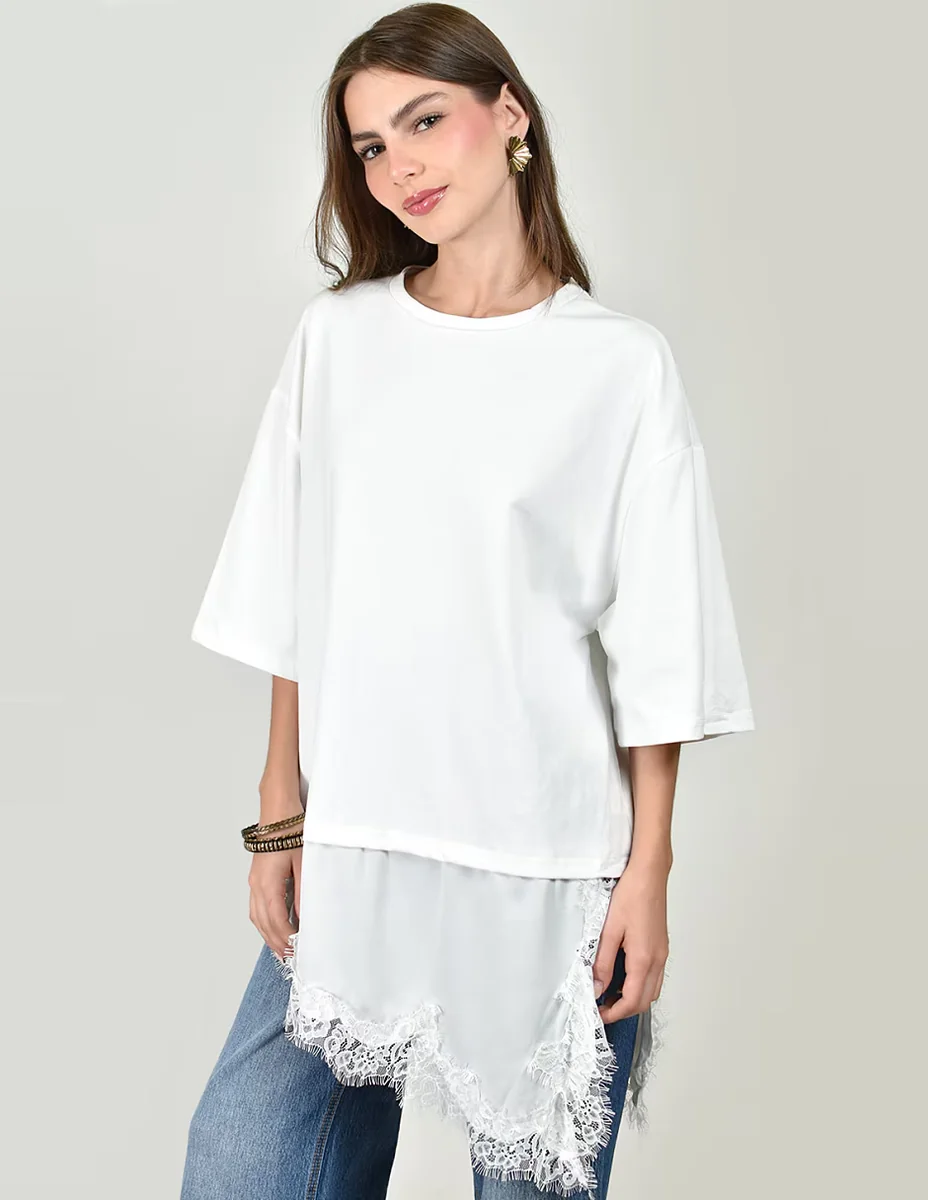 Blusa manga 3/4 para mujer