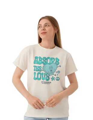 Playera manga corta cuello redondo para mujer