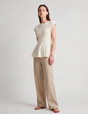 Top cuello ojal