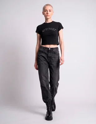 Playera manga corta cuello redondo para mujer