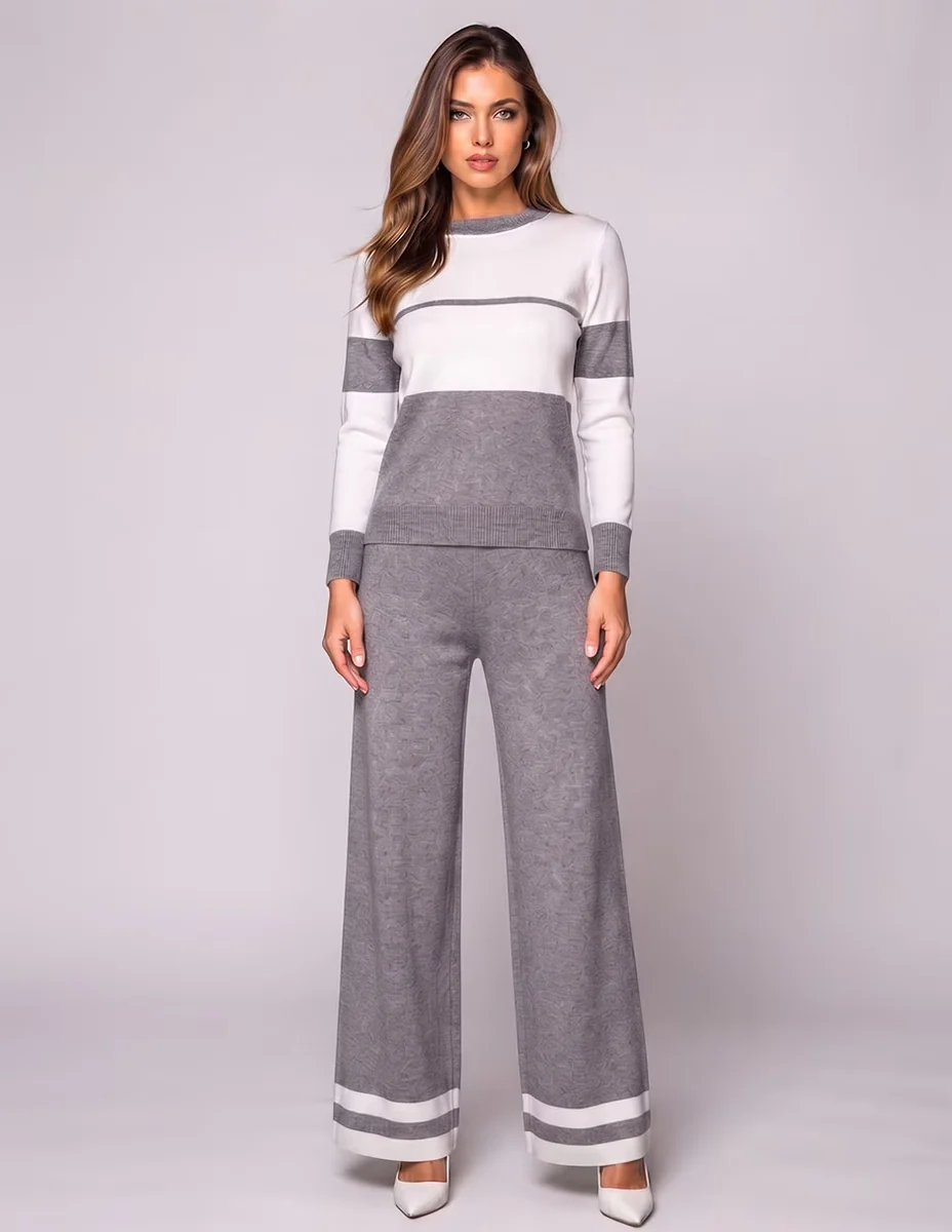 Conjunto tejido de algodón para mujer