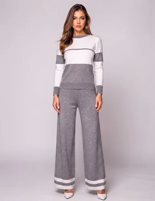 Conjunto tejido de algodón para mujer